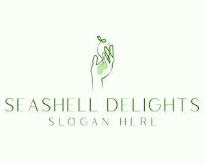 Plant Seedling Hand logo design