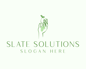 Plant Seedling Hand logo design