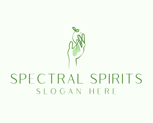 Plant Seedling Hand logo design