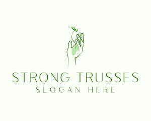 Plant Seedling Hand logo design