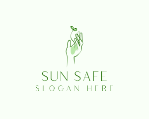 Plant Seedling Hand logo design