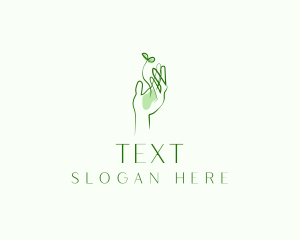 Plant Seedling Hand logo design