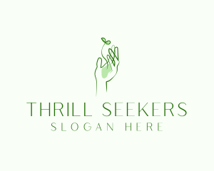 Plant Seedling Hand logo design