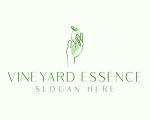 Plant Seedling Hand logo design