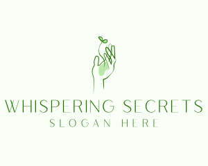 Plant Seedling Hand logo design