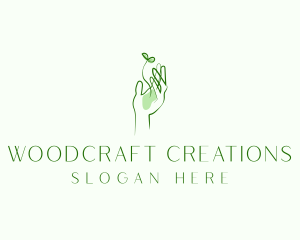 Plant Seedling Hand logo design