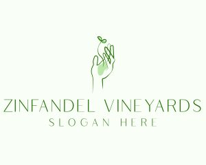 Plant Seedling Hand logo design