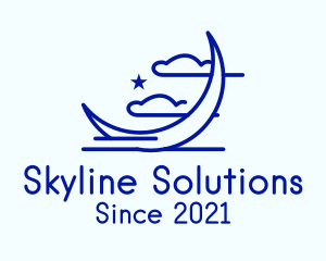Sky - Moon Sky Line Art logo design