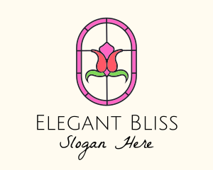 Pattern - Pink Tulip Flower logo design