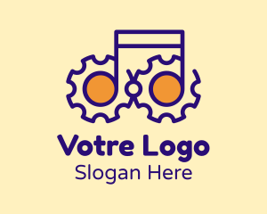 Musical Note Gears  Logo
