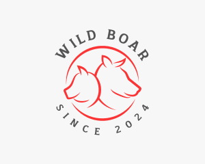 Boar - Farm Animal Livestock logo design