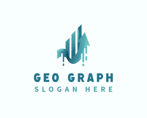 Stocks Arrow Graph logo design