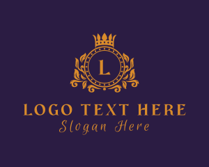 Law Firm - Golden Royal Crown logo design