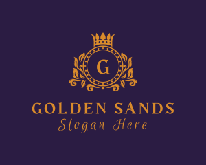 Golden Royal Crown logo design