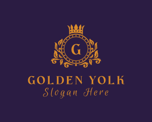 Golden Royal Crown logo design