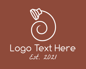 Furniture Shop - Swirly Desk Lamp logo design
