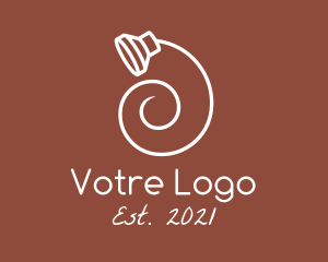 Furnishing - Swirly Desk Lamp logo design