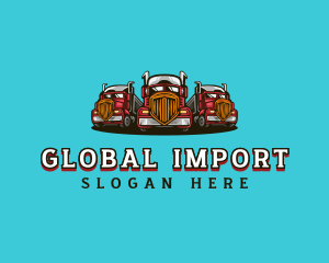 Import - Transport Fleet Trucking logo design