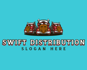 Distribution - Transport Fleet Trucking logo design