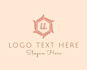 Elegant Leaf Salon Cosmetics logo design