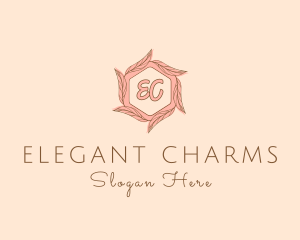 Elegant Leaf Salon Cosmetics logo design