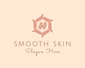 Waxing - Elegant Leaf Salon Cosmetics logo design