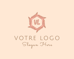 Elegant Leaf Salon Cosmetics logo design