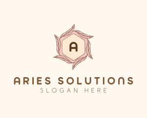 Elegant Leaf Salon Cosmetics logo design