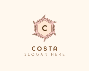 Elegant Leaf Salon Cosmetics logo design