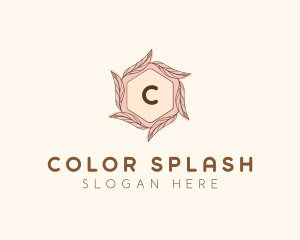 Elegant Leaf Salon Cosmetics logo design