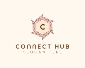 Elegant Leaf Salon Cosmetics logo design