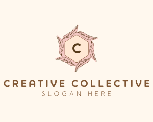 Elegant Leaf Salon Cosmetics logo design