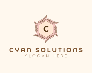 Elegant Leaf Salon Cosmetics logo design