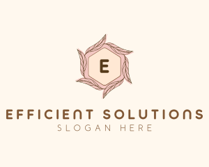 Elegant Leaf Salon Cosmetics logo design