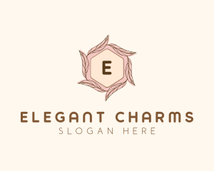 Elegant Leaf Salon Cosmetics logo design