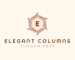 Elegant Leaf Salon Cosmetics logo design