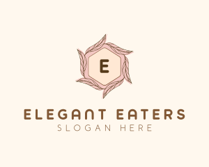 Elegant Leaf Salon Cosmetics logo design