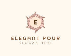 Elegant Leaf Salon Cosmetics logo design