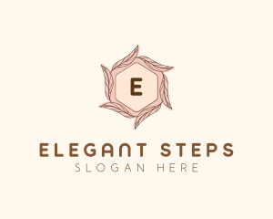 Elegant Leaf Salon Cosmetics logo design