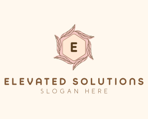 Elegant Leaf Salon Cosmetics logo design