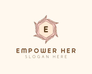 Elegant Leaf Salon Cosmetics logo design