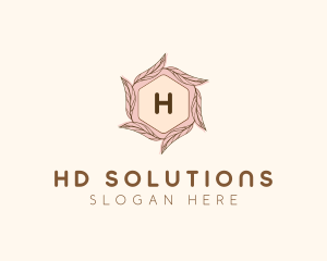 Elegant Leaf Salon Cosmetics logo design