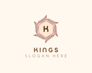 Elegant Leaf Salon Cosmetics logo design