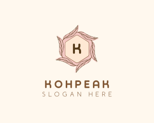 Elegant Leaf Salon Cosmetics logo design