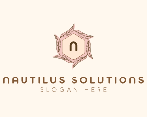 Elegant Leaf Salon Cosmetics logo design