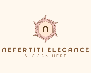 Elegant Leaf Salon Cosmetics logo design