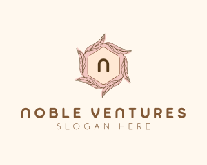 Elegant Leaf Salon Cosmetics logo design