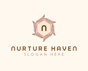 Elegant Leaf Salon Cosmetics logo design