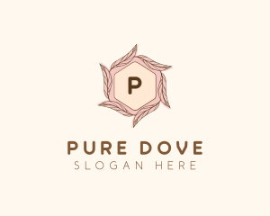 Elegant Leaf Salon Cosmetics logo design