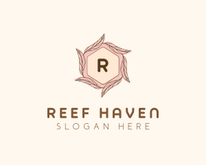 Elegant Leaf Salon Cosmetics logo design